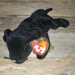 TY Beanie Baby Rare 1995 "Velvet" The Panther Collectible With Errors